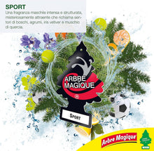 Carica l'immagine nel visualizzatore di Gallery, Arbre Magique, Profumatore Auto, Fragranza Sport, Profumazione Intensa e Strutturata, Durata fino a 7 Settimane, Made in