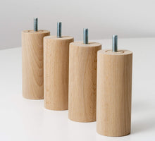 Carica l'immagine nel visualizzatore di Gallery, IPEA 4x Piedini in Legno per Mobili e Divani - Altezza 140 mm – [ DESIGN MINIMAL ED ELEGANTE ] - Set di 4 Piedi in Legno