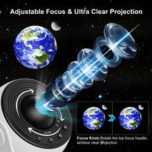 Carica l'immagine nel visualizzatore di Gallery, Proiettore Stelle Soffitto PRO, Galaxy Projector Planetarium Projector with 13 Planet Discs, Timer, Luce Notturna Proiet