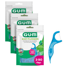 Carica l'immagine nel visualizzatore di Gallery, GUM EASY-FLOSSERS | Forcelle interdentali | Rimuove la placca e i residui di cibo tra i denti| Rivestimento al fluoro e 