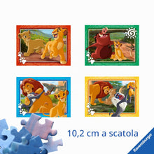 Carica l'immagine nel visualizzatore di Gallery, Ravensburger - Il Re Leone, Puzzle Bambini 3+ Anni, 4 Puzzle Da 12-24 Pezzi