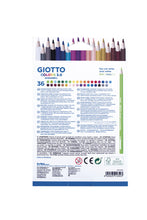 Carica l'immagine nel visualizzatore di Gallery, GIOTTO Colors 3.0, matite colorate acquerellabili, forma triangolare, mina, 3 mm, colori assortiti, 36 pezzi