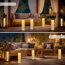 Carica l'immagine nel visualizzatore di Gallery, Kimjo 10 x 35 cm Candele LED Grandi Senza Fiamma per Esterni, Onda