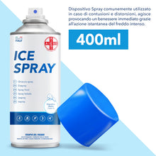 Carica l'immagine nel visualizzatore di Gallery, AIESI® Ghiaccio Spray sport (400 ml) al mentolo ICE SPRAY, Made in Italy