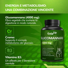 Carica l'immagine nel visualizzatore di Gallery, Glucomannano Forte 4.000mg 240 Compresse - Con Cromo e Vitamina B3