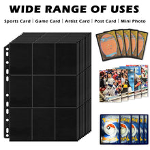 Carica l'immagine nel visualizzatore di Gallery, PALUDO 900 Tasche Raccoglitore Carte Collezionabili, Binder Album Carte 50 Pagine per 18-Tasche, Buste per Carte Trading Card Sleeves Fogli per Raccoglitore ad Anelli A4 Binder Photocard Collezione