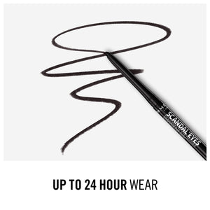 Rimmel London ScandalEyes Exaggerate Eye Definer, Matita Occhi Automatica Waterproof a Lunga Durata dal Colore Intenso e Tratto Ultra Preciso, 001 Intense Black - 0.35g