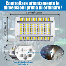 Carica l'immagine nel visualizzatore di Gallery, GlowUp 30W Lampadina R7S LED 118mm Dimmerabile 220V J118 Faretto a Doppia Estremità 3000lm Equivalente a 300W Lampadina 