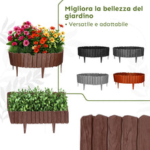 Carica l'immagine nel visualizzatore di Gallery, GARDENIX Bordo per aiuole, 2,3 m, effetto legno (marrone)