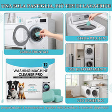 Carica l'immagine nel visualizzatore di Gallery, 12 Pezzi Drum Cura Lavatrice, Pastiglie per Pulizia Lavatrice Peli Detergente, Animali, Pastiglie Lavaggio Carica Fronta