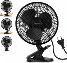 Carica l'immagine nel visualizzatore di Gallery, BLEYTON, ventilatore da tavolo, a morsetto, da parete e da tavolo, ventilatore elettrico a clip nero da 20W, potente e s