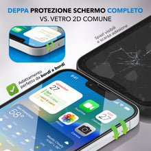 Carica l'immagine nel visualizzatore di Gallery, Deppa Pellicola Protettiva per iPhone 17e/16e/14/13/13 Pro (6,1") Vetro Temperato Ultra Resistente 9H, Copertura Totale,