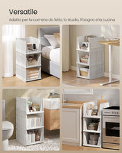 Carica l'immagine nel visualizzatore di Gallery, SONGMICS Set di 3 Organizer per Armadio Pieghevole, Cesti Impilabili