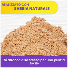 Carica l'immagine nel visualizzatore di Gallery, Kinetic Sand, 5 kg di Sabbia Naturale Marrone per Modellare e Creare, 3+ Anni