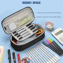 Carica l&#39;immagine nel visualizzatore di Gallery, FINTIE Astuccio di Grande Capacità, Espandibile Portatile Cancelleria Portamatite Trucco Borsa con Cerniera per Scuola Ufficio Adulto Ragazze Ragazzi Studenti,