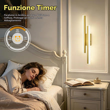 Carica l'immagine nel visualizzatore di Gallery, Dehobo LED Applique Ricaricabile da Parete Interno 50cm, 3000-6000K Oro
