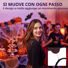 Carica l'immagine nel visualizzatore di Gallery, cerchietti Halloween pipistrello e fantasma, set da 2
