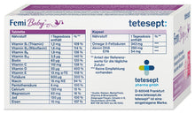 Carica l'immagine nel visualizzatore di Gallery, tetesept Femi Baby – 16 nutrienti per concepimento, gravidanza e allattamento – con acido folico, ferro, iodio + DHA – confezione mensile da 30 compresse + 30 capsule