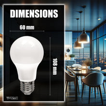 Carica l&#39;immagine nel visualizzatore di Gallery, V-TAC 10x Lampadine LED con Attacco E27 8,5W (Equivalenti a 60W) A60 - Lampadine di Nuova Generazione - 806 Lumen - Massima Efficienza e Risparmio Energetico - 4000K Luce Bianca Naturale