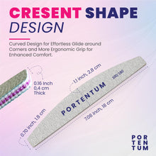 Carica l&#39;immagine nel visualizzatore di Gallery, PORTENTUM Lime per unghie 100 180 set di 16, lima per unghie 100/180 a doppia faccia lavabile, lima per unghie professionale ideale per gel e acrilico, adatto per uso in salone e a casa
