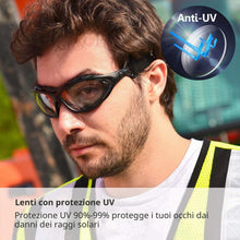 Carica l'immagine nel visualizzatore di Gallery, SAFEYEAR Occhiali Protettivi da Lavoro Antiappanno-SG002 Occhiali Protezione Antigraffio Trasparente Laboratorio Chimico