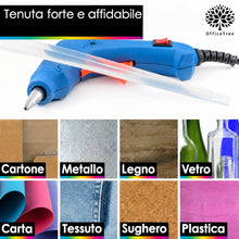 Carica l'immagine nel visualizzatore di Gallery, OfficeTree 45x Stick Colla a Caldo 11mm x 200 mm - Colla a Caldo Ricariche 11mm - Asciugatura Rapida ed Extra Resistente