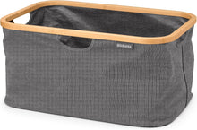 Carica l'immagine nel visualizzatore di Gallery, Brabantia Cesta per panni richiudibile 40L - Cesto impermeabile per il bucato bagnato e asciutto - Cesto per riporre vestiti e biancheria - Maniglie morbide - Accessorio per la casa - Pepper Black