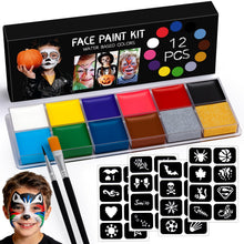 Carica l'immagine nel visualizzatore di Gallery, Truccabimbi Halloween Make Up 12 Colori Bambini Adulti