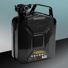 Carica l'immagine nel visualizzatore di Gallery, MONZANA® Tanica Benzina da 5 L Chiusura di Sicurezza Approvazione ONU Tanica di Gasolio in Metallo Contenitore Acciaio Carburante