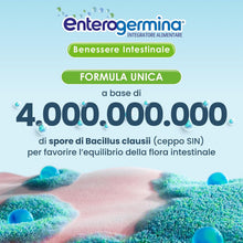 Carica l'immagine nel visualizzatore di Gallery, Enterogermina Benessere Intestinale, Fermenti Lattici Probiotici, Integratori Adulti e Bambini 3+ Favorisce l’Equilibrio della Flora Batterica Intestinale, Senza Glutine (30 Flaconcini/5 ml)