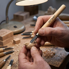 Carica l'immagine nel visualizzatore di Gallery, Set 6 Scalpelli Intaglio Legno Acciaio Carbonio – Kit Sgorbie Professionali per Scultura e Wood Carving, Utensili Affila