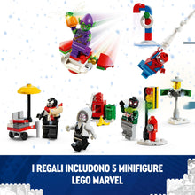 Carica l&#39;immagine nel visualizzatore di Gallery, LEGO Marvel Calendario dell’Avvento 2024 Spider-Man, Giocattolo con Minifigure dei Supereroi e Modellini da Costruire, Gioco di Ruolo per Bambini e Bambine da 7 Anni in su, Idea Regalo di Natale 76293