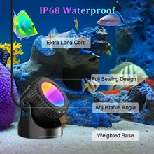 Carica l'immagine nel visualizzatore di Gallery, PChero Illuminazione per laghetto RGB LED subacqueo, illuminazione subacquea, faretto per piscina, luce subacquea, IP68,