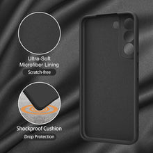 Carica l'immagine nel visualizzatore di Gallery, Mugust Custodia per Samsung Galaxy S22 Cover in Silicone Liquido Ultra Sottile con Rivestimento in Morbido Tessuto in Mi
