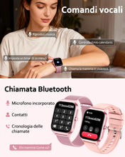 Carica l'immagine nel visualizzatore di Gallery, Popglory Smartwatch Uomo Donna, 1.85" Orologio Chiamate, Assistente AI, 100+ modalità Sportive Fitness Watch, Frequenza 