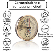 Carica l'immagine nel visualizzatore di Gallery, Brannan Termometro e igrometro Max Min - Termometro e misuratore di umidità ideali per la serra per monitorare le temper
