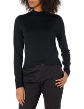 Carica l'immagine nel visualizzatore di Gallery, Amazon Essentials Maglione Leggero con Collo a Lupetto (Disponibile in Taglie Forti) Donna, Nero, XL