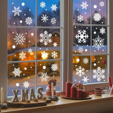 Carica l&#39;immagine nel visualizzatore di Gallery, Niviy 6 Fogli Vetrofanie Natalizie, 247 Pezzi Vetrofanie per Finestre Riutilizzabile con Fiocchi di Neve,Adesivi Autoadesivi Adesivi per Finestre di Natale, Decorazioni Natalizie