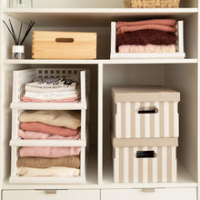 Carica l'immagine nel visualizzatore di Gallery, Compactor SLIDER Organizer Armadio con Cassettino Estraibile, Set da 4 Scaffali Modulabili Regolabili in Plastica BPA Free per Vestiti, Armadi, Bagno, Bianco, Taglia Maxi (34 x 45 x 18 cm)
