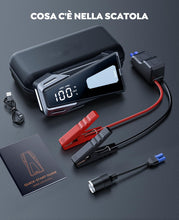 Carica l'immagine nel visualizzatore di Gallery, Avviatore Emergenza per Auto da 5000A, Booster Avviamento Auto per Tutti i Motori a Gas o 10.0L Diesel, Avviatore Batteria Auto/Moto con Torcia, Ricarica USB Rapida e 160W CC