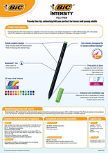 Carica l'immagine nel visualizzatore di Gallery, BIC Intensity Up, Set Disegno &amp; Scrittura a Colori, Pennarelli Punta Media (0,8mm) per Libri da Colorare, Disegno e Appunti, Set da 24 Unità, Cancelleria Scuola