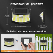 Carica l'immagine nel visualizzatore di Gallery, TECKNET Lampade Solari per Esterni con Sensore di Movimento [2 Pezzi] 248 LED Lampade Solari 3 Modalità 300° IP66 Lampad