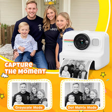 Carica l'immagine nel visualizzatore di Gallery, HiMont Macchina Fotografica Bambini Istantanea, Fotocamera Istantanea per Bambini HD/1080P con Scheda da 32 GB e 3 Rotoli di Carta da Stampa, Regalo per Bambini per Ragazze Ragazzi da 3-14
