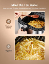 Carica l&#39;immagine nel visualizzatore di Gallery, Innsky Friggitrice ad Aria 5,5 Litri, 1700W Friggitrice ad Aria Calda con 11 Programmi, Air Fryer con Funzione di Preriscaldamento, Sbrinamento, Keep Warm, Ricette Italiane