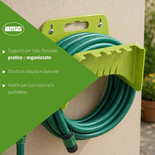 Carica l'immagine nel visualizzatore di Gallery, Amig - Supporto tubo - Supporto a parete per tubo - Pratico per raccolta fino a 10 m - 260 x 150 mm - Polipropilene - Ve