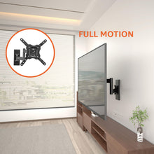 Carica l'immagine nel visualizzatore di Gallery, Amazon Basics, Supporto da Parete per TV Orientabile, Staffa Girevole e Inclinabile per TV o Monitor Piatti e Curvi da 1