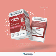 Carica l'immagine nel visualizzatore di Gallery, Vitarmonyl Omega3 EPA DHA - Benessere Cuore - Mente e Vista - 60 Softgel