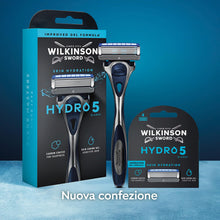 Carica l'immagine nel visualizzatore di Gallery, Wilkinson Sword Hydro 5, rasoio uomo, 1 lama di ricarica