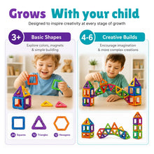Carica l'immagine nel visualizzatore di Gallery, Desire Deluxe 94 PEZZI Costruzioni Magnetiche per Bambini Gioco Educativo e Creativo per Bimbi da 3 Anni Plastica ABS Al