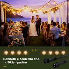 Carica l'immagine nel visualizzatore di Gallery, Yuusei Catena Luminosa Esterno, 30M Luci da Esterno Giardino LED IP45